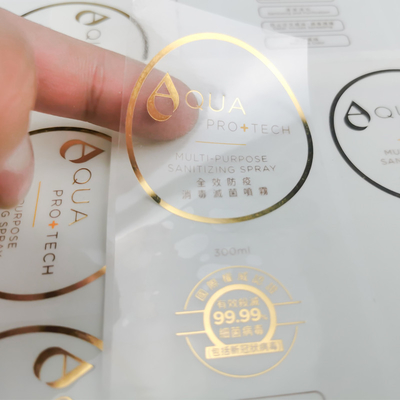 Şeffaf Öz Yapışkan Paket Etiketleri Dijital Kristal