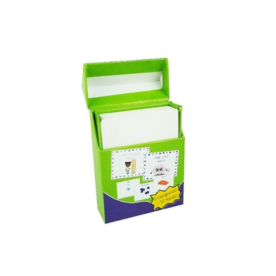 Çocuklar için özel logo hediye kutuları Eğitimsel Flash Kart Paketleme Kağıt Kutular