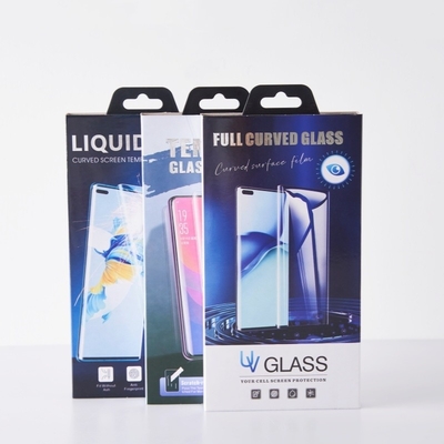 Tam Kavisli Cep Telefonları Tempered Glass Screen Protector Custom Logo ile Paketleme Kutusu