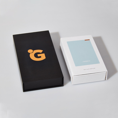 Özel Logo Siyah Beyaz Kağıt Karton Paket Kutusu Flip Cep Telefon Kutusu Paket Kutusu