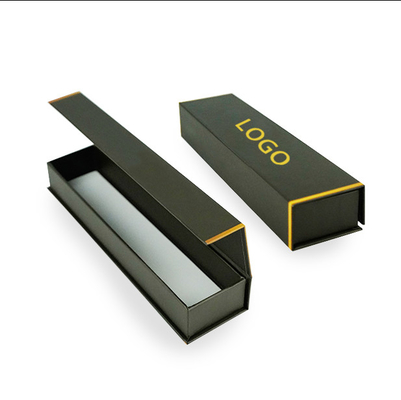 Özel Logo Lüks Siyah Karton Ambalaj Saat Çubukları Akıllı Kalem Mıknatıs Hediye Kutuları