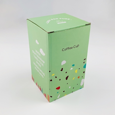 Custom Tea Coffee Cup Packaging Box Mug Gift Paper Package Box with Logo for Glass Cups (Gazalı fincanlar için logoya sahip hediye kağıdı paket kutusu)