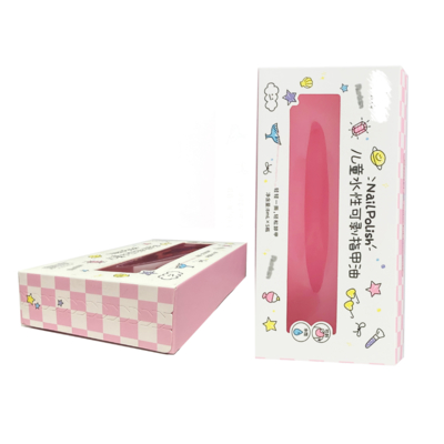 Kozmetik ambalaj oyuncaklar için renkli gizemli kör kutu çocuk hediye kağıt kutuları tırnak yağı için fermuarlı ambalaj